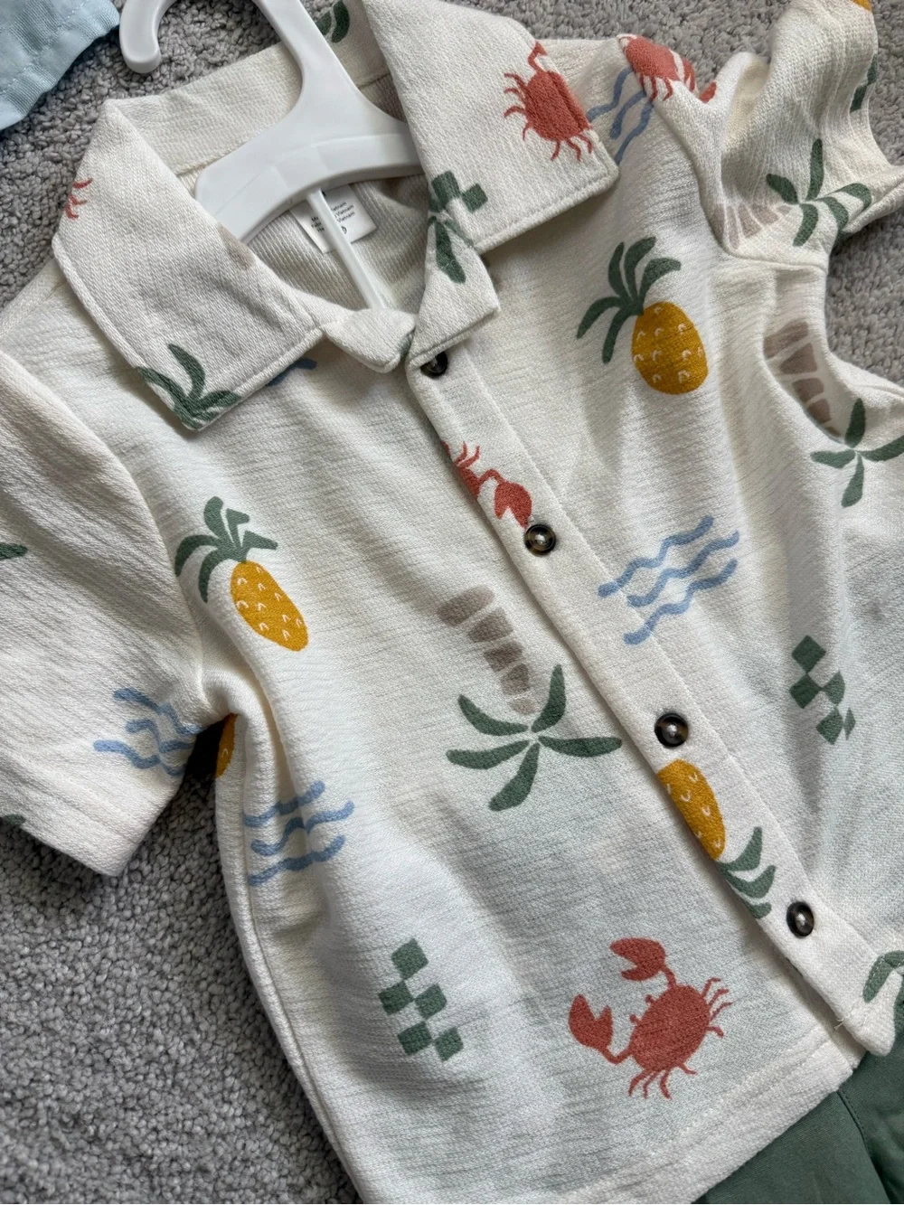 3 NWT 18 month boy summer outfit bundle Carter’s & Cloud Island Linen Look Sets
